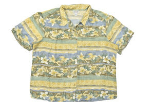STUNT Hawaiian Shirt Mens 3X 100% Silk Short Sleeve Floral Tropical Button Down